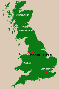 The Location of the City of Manchester