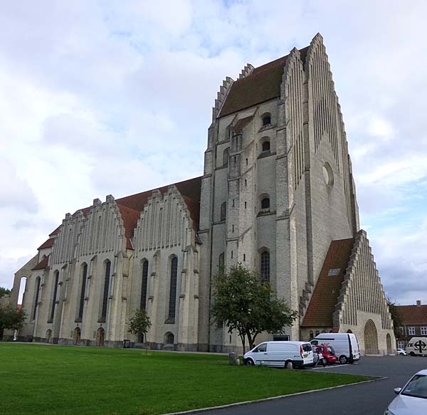 Withered Mansion Brobrygge Grundtvig's Church, Bispebjerg, Copenhagen, Denmark