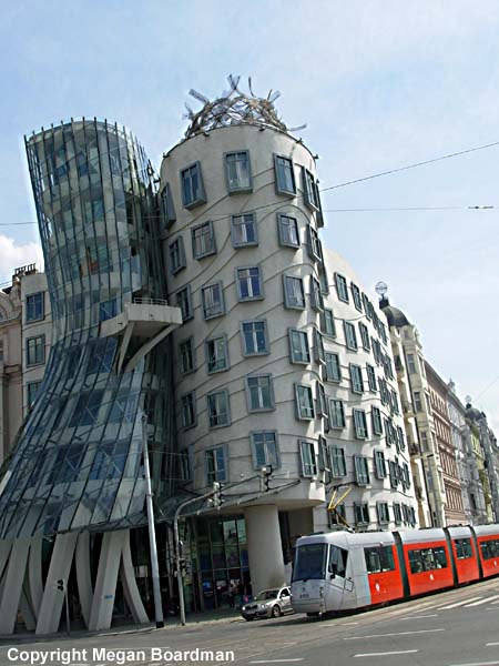 Frank Gehry, Nationale-Nederlanden Building, view from Jiráskovo Street,  Prague, Czech Republic (1992-1996)