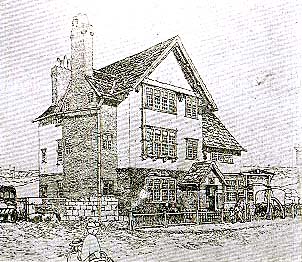 Drawing
                    of the George and Dragon Hotel