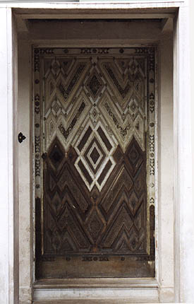 The front door of Royd House